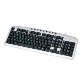TECLADO MULTIMIDIA PS2 COLEÇÃO KB-2200 PRETO/PRATA